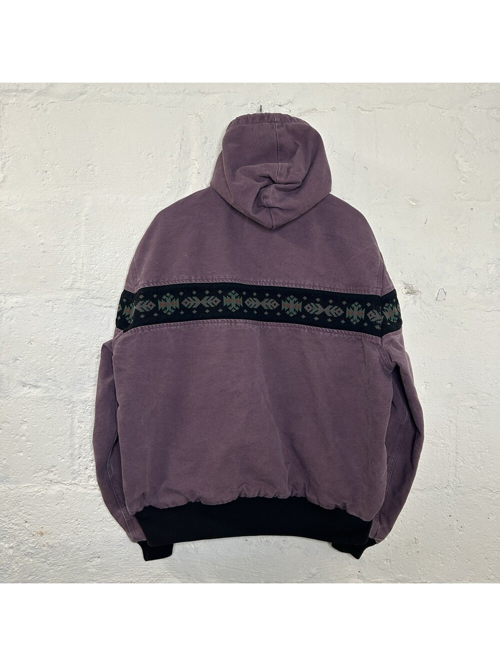 Vintage Carhartt Southwest Hooded Aztec Active Jacket “Damson” JR0057 Men’s XL - Picture 2 of 9